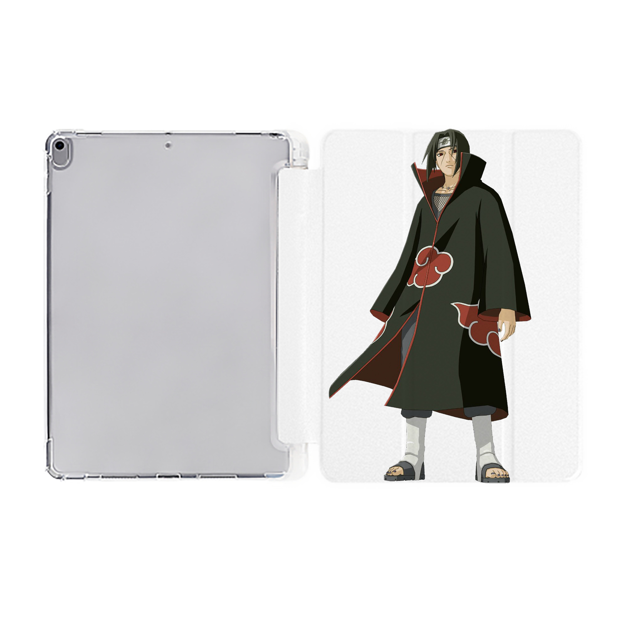 （画像用） NARUTO -ナルト- うちは イタチ Uchiha Itachi IPad ケース ペン収納付き 三つ折りスタンド PUレザー×シリコン 対応機種9.5/10.5/10.9インチ